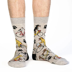Good Luck Sock - Dogs Riding Bikes