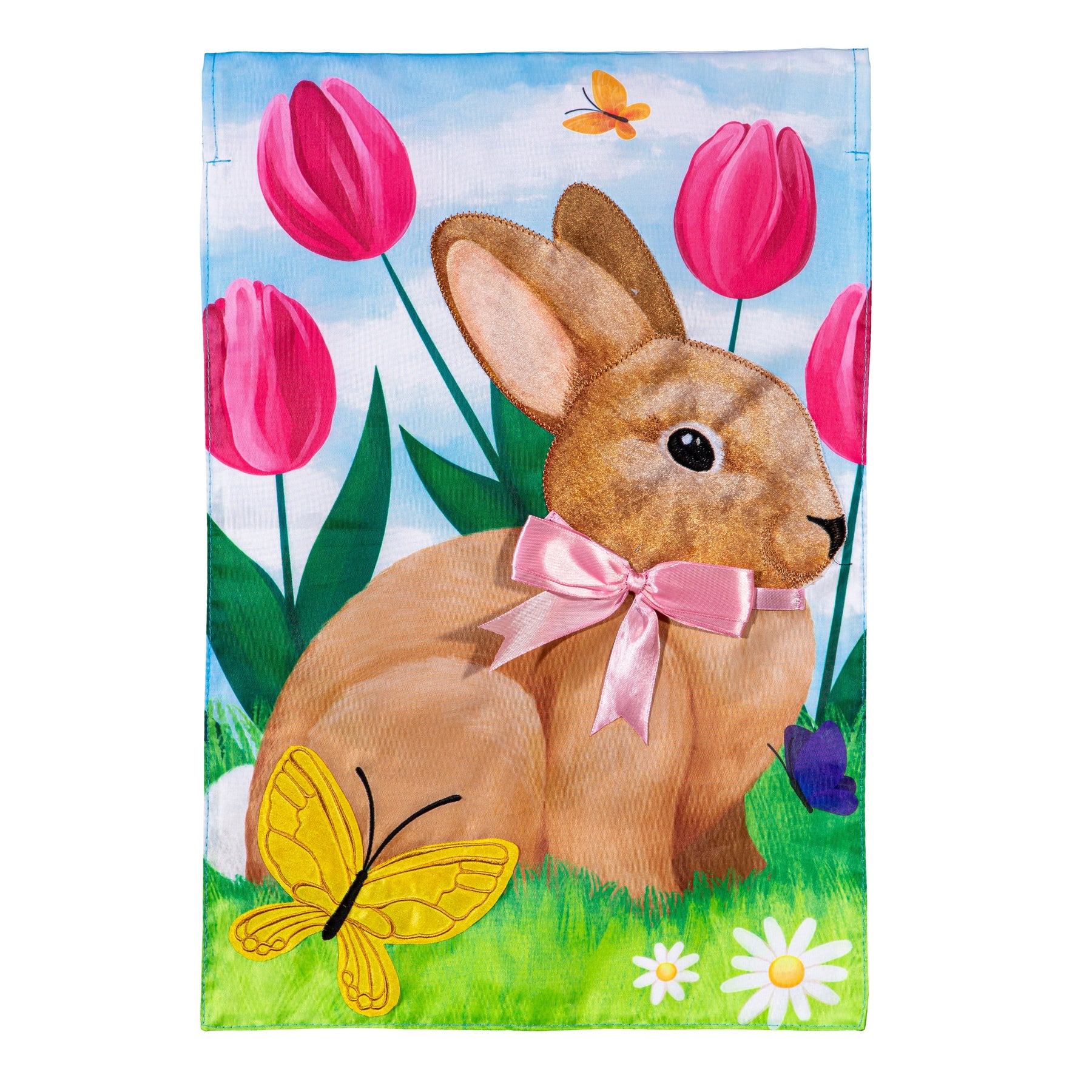 Evergreen Enterprises - Flag Tulips & Bunny Friend