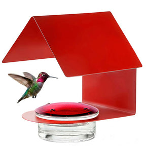 Couronne Co - Hummigbird Feeder Mosiac Bird Cottage with Roof