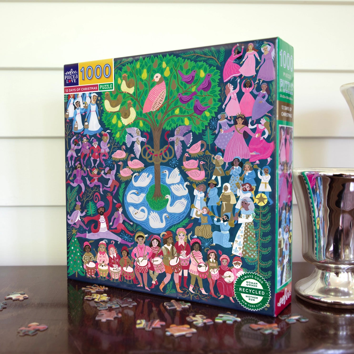 eeBoo - 12 Days of Christmas 1000 Piece Puzzle