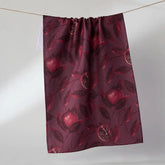 Geometry - Tea Towel Rich Garnet