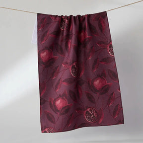 Geometry - Tea Towel Rich Garnet