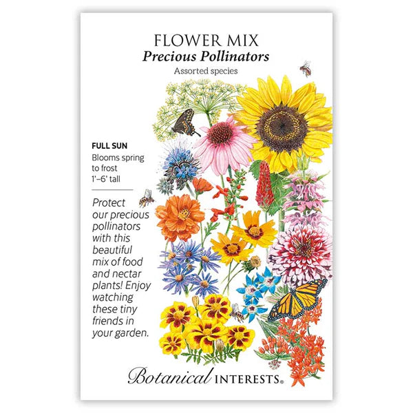 Botanical Interests, Inc. - Flower Mix "Precious Pollinator" Seeds - Southern Agriculture 