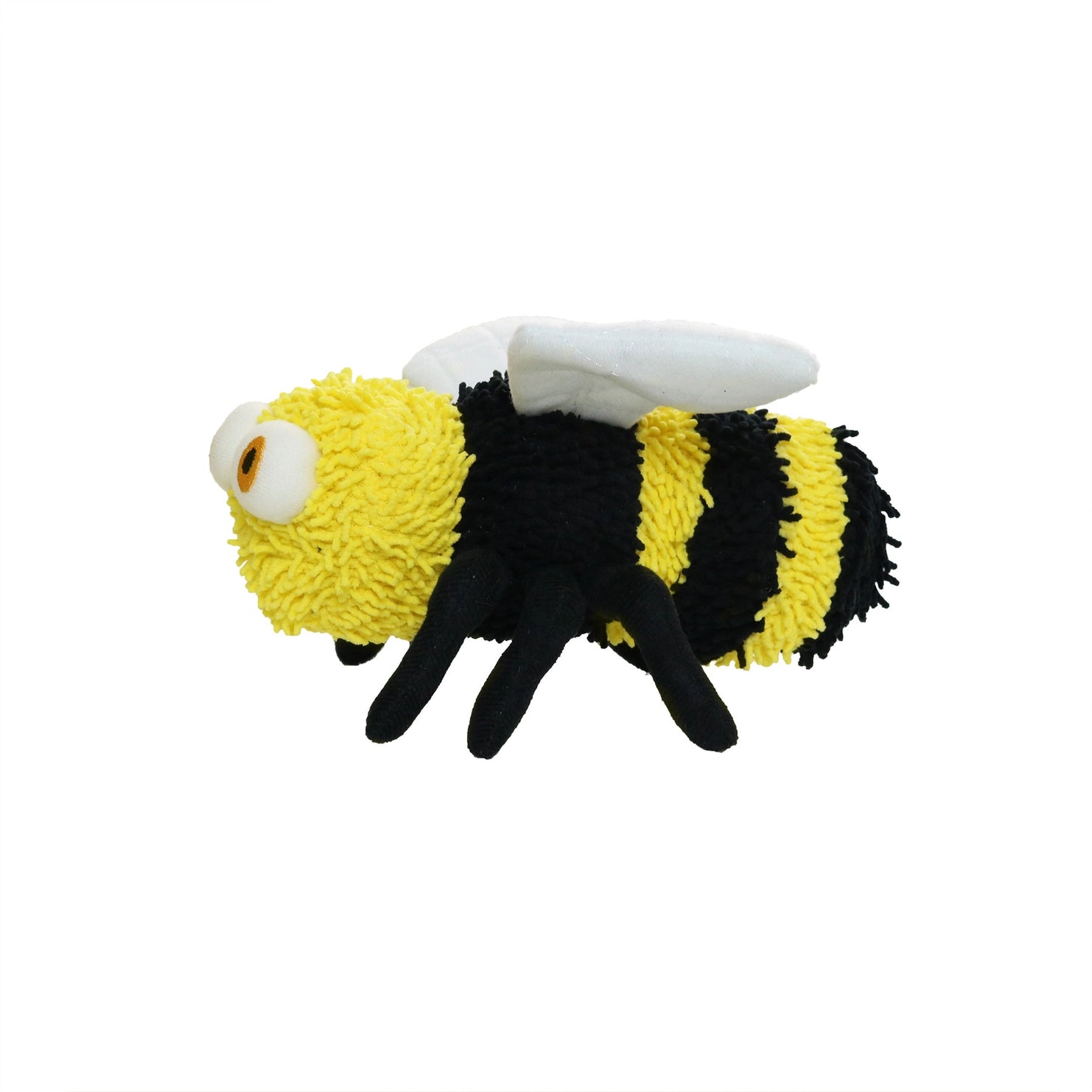 Tuffy Dog Toys - Mighty Microfiber Ball Medium Bee Squeaky Durable Toy