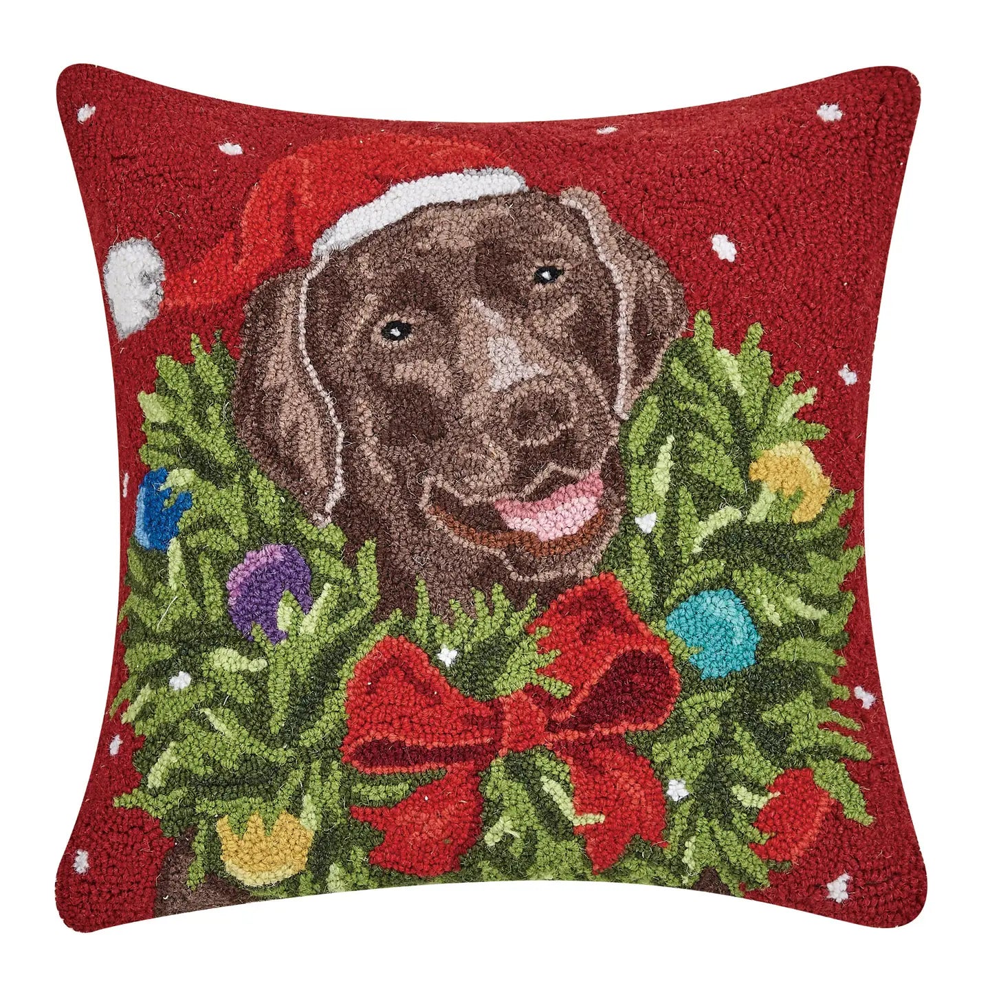 Peking Handicraft - Pillow Santa Chocolate Lab