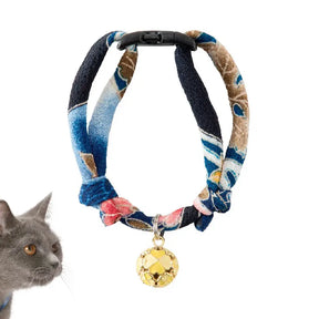 Moon-X USA - Cat Collar Chirimen With Clover