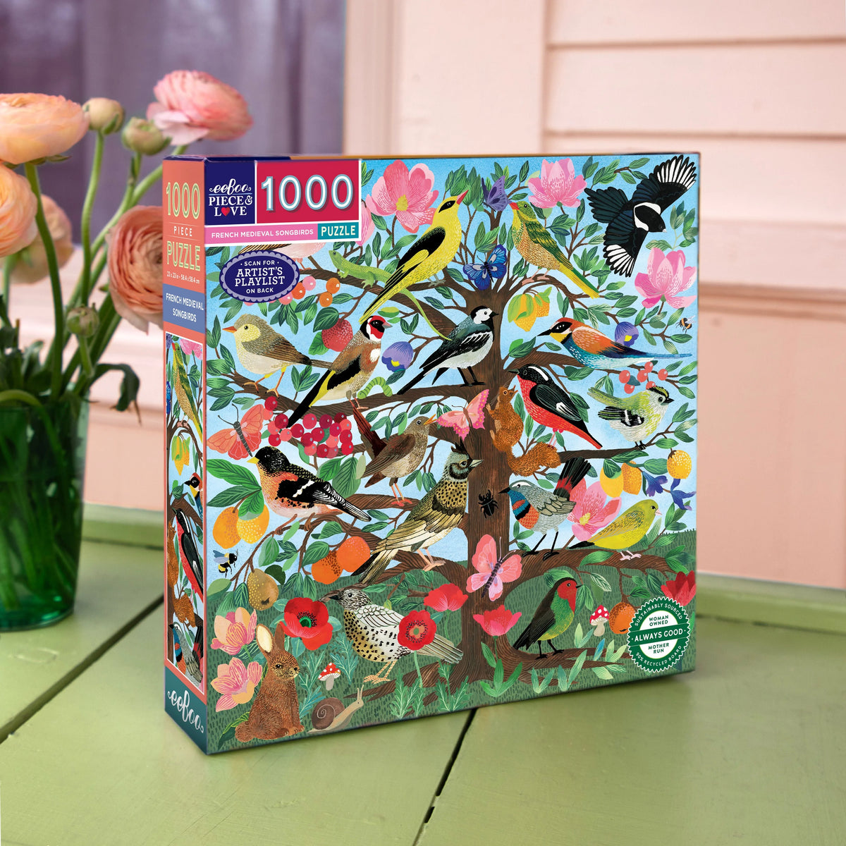 eeBoo - Puzzle French Medieval Songbirds