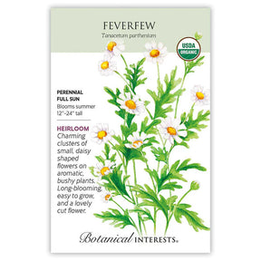 Botanical Interests, Inc. - Feverfew Organic Seeds - Southern Agriculture 