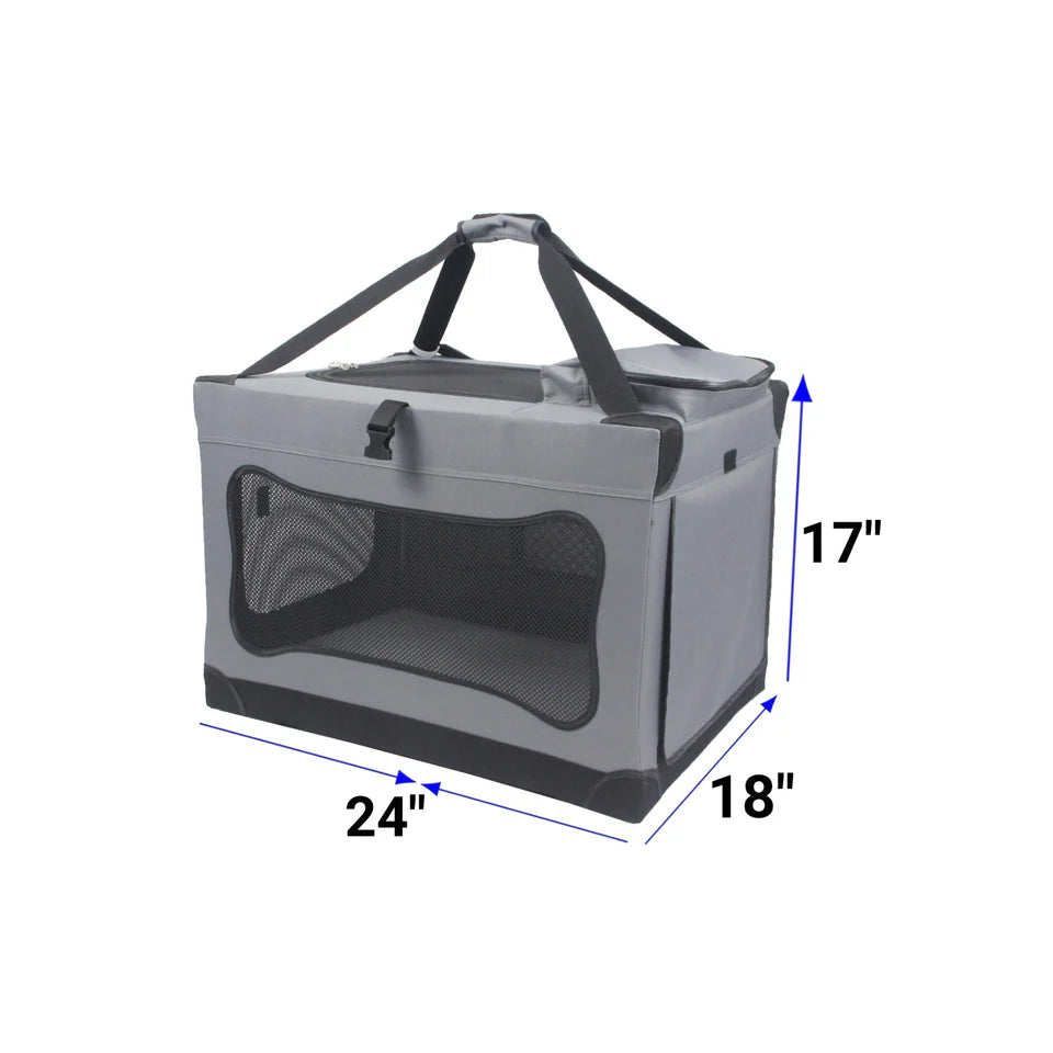 Mr. Peanut's - Soft Sided Portable Pet Crate with Lightweight Aluminum Frame