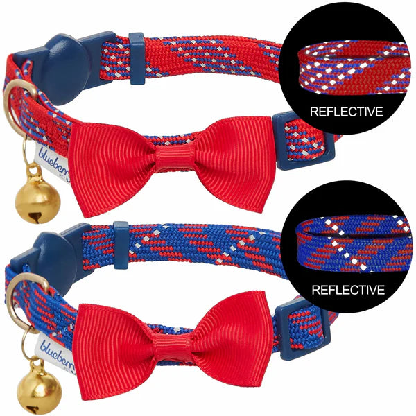 Blueberry Pet - Reflective Striped Cat Collar