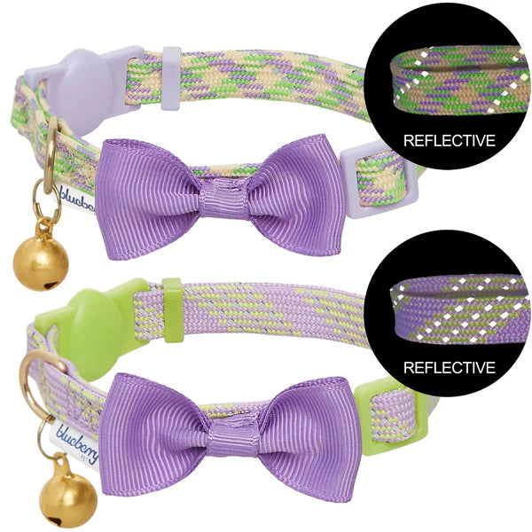 Blueberry Pet - Reflective Striped Cat Collar