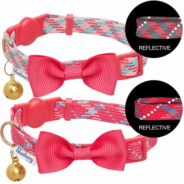 Blueberry Pet - Reflective Striped Cat Collar