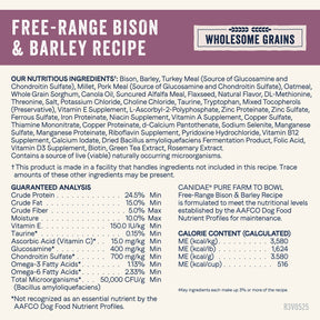 Canidae - Pure Farm To Bowl With Wholesome Grains Free Range Bison & Barley