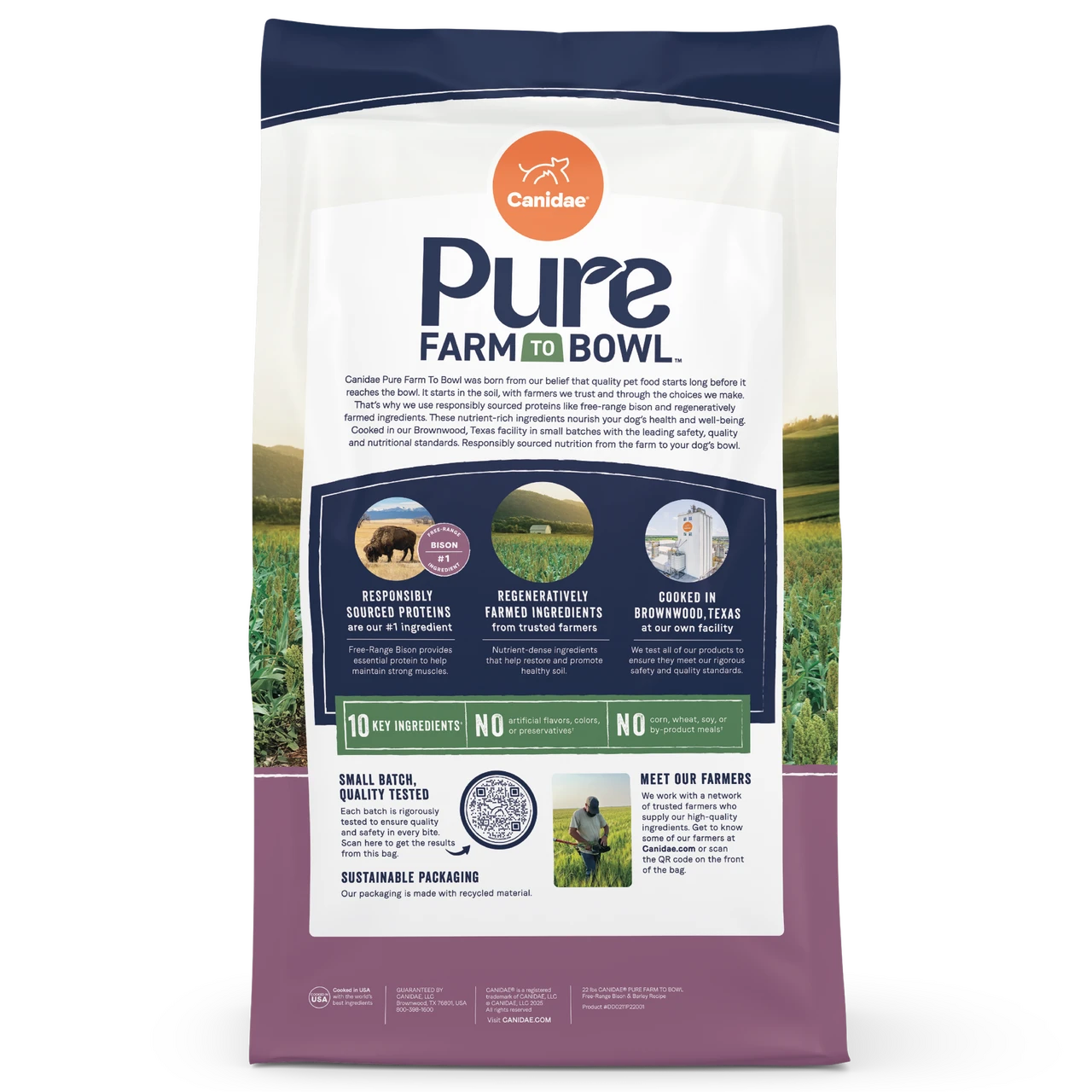 Canidae - Pure Farm To Bowl With Wholesome Grains Free Range Bison & Barley