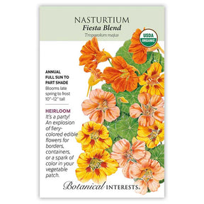 Botanical Interests, Inc. - Nasturtium Fiesta Blend Seeds - Southern Agriculture 