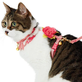 Blueberry Pet - Diagonal Striped Cat Leash & Harness Set
