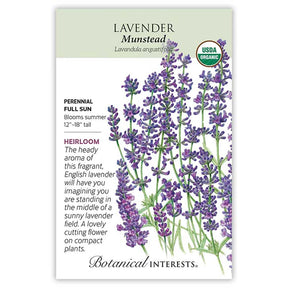 Botanical Interests, Inc. - Lavender Dwarf Munstead Organic Seeds - Southern Agriculture 