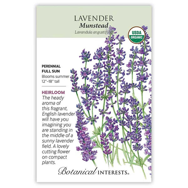 Botanical Interests, Inc. - Lavender Dwarf Munstead Organic Seeds - Southern Agriculture 