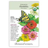 Botanical Interests, Inc. - Zinnia Thumbelina Seeds
