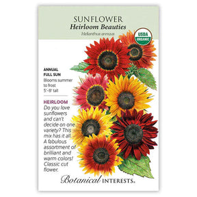 Botanical Interests, Inc. - Sunflower Heirloom Beauties Organic Seeds