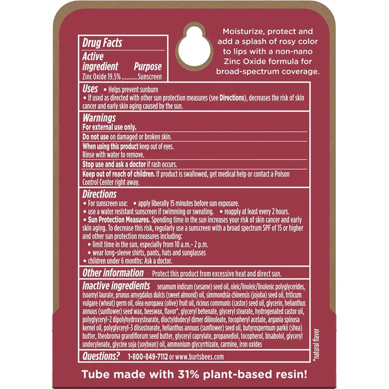 Burt's Bees - Tinted Lip SPF 30 Wild Peony