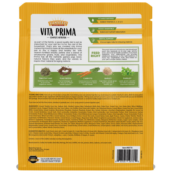 Sunseed - Vita Prima - Guinea Pig Food