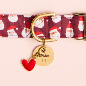 The Foggy Dog - Dog Collar Ho Ho Ho! Burgandy