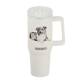 E & S Imports - Tumbler with Handle & Straw Australian Shepherd