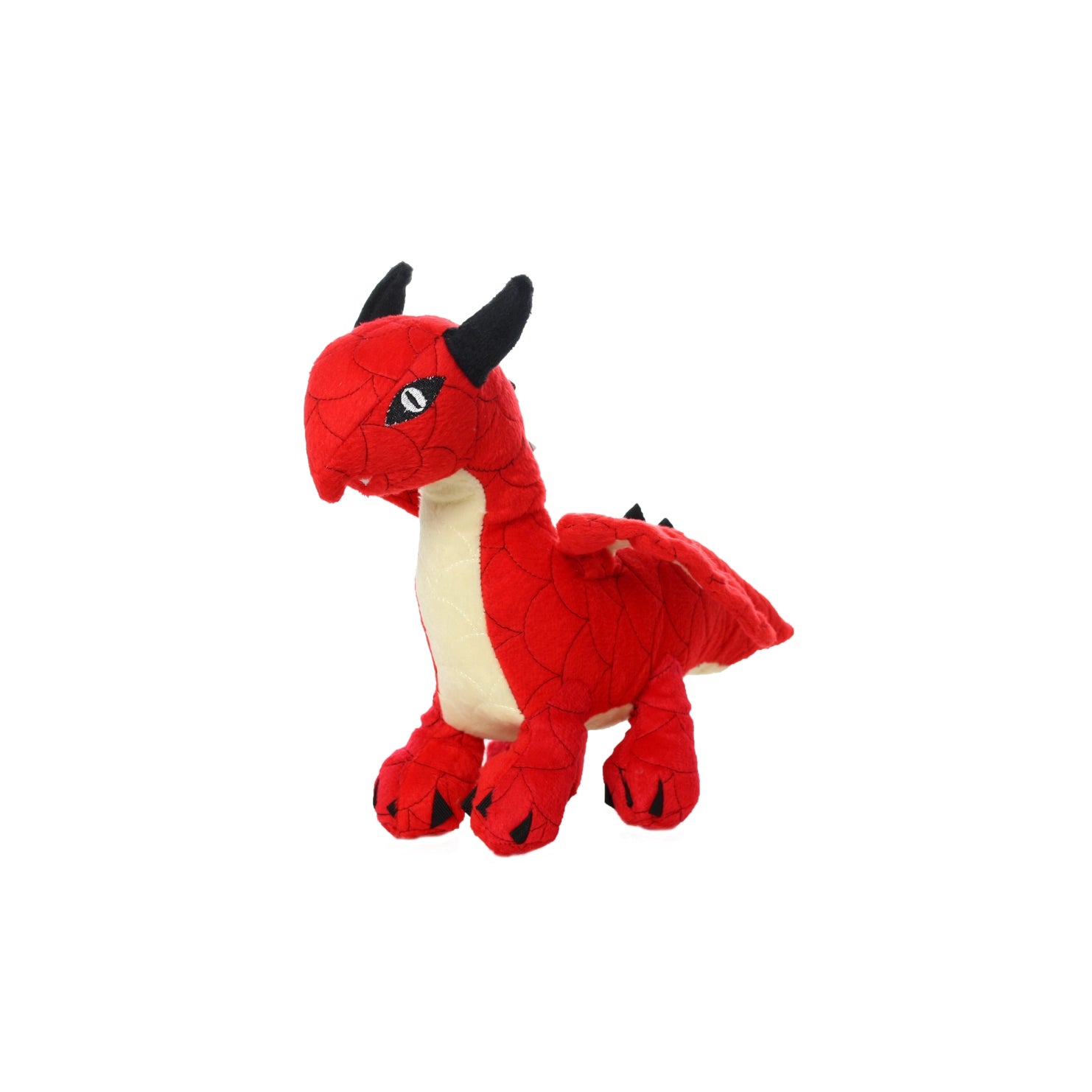 Tuffy Dog Toys - Mighty Dragon Red Plush Squeaky Dog Toy