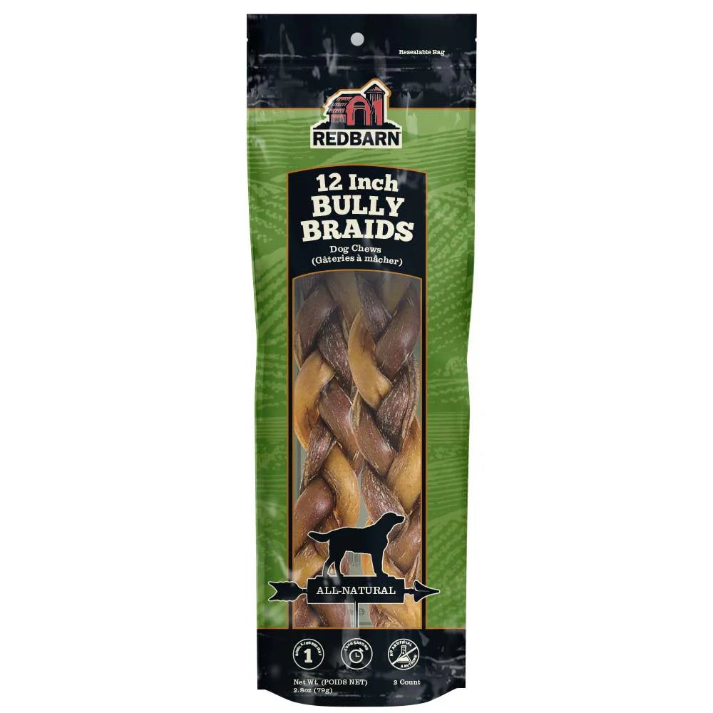 Redbarn - Braided Bully Sticks Dog Treat - Southern Agriculture 