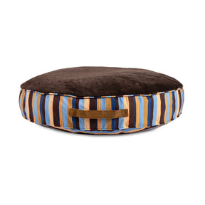 Carolina Pet Company - Round Stripe Pet Bed With Fur