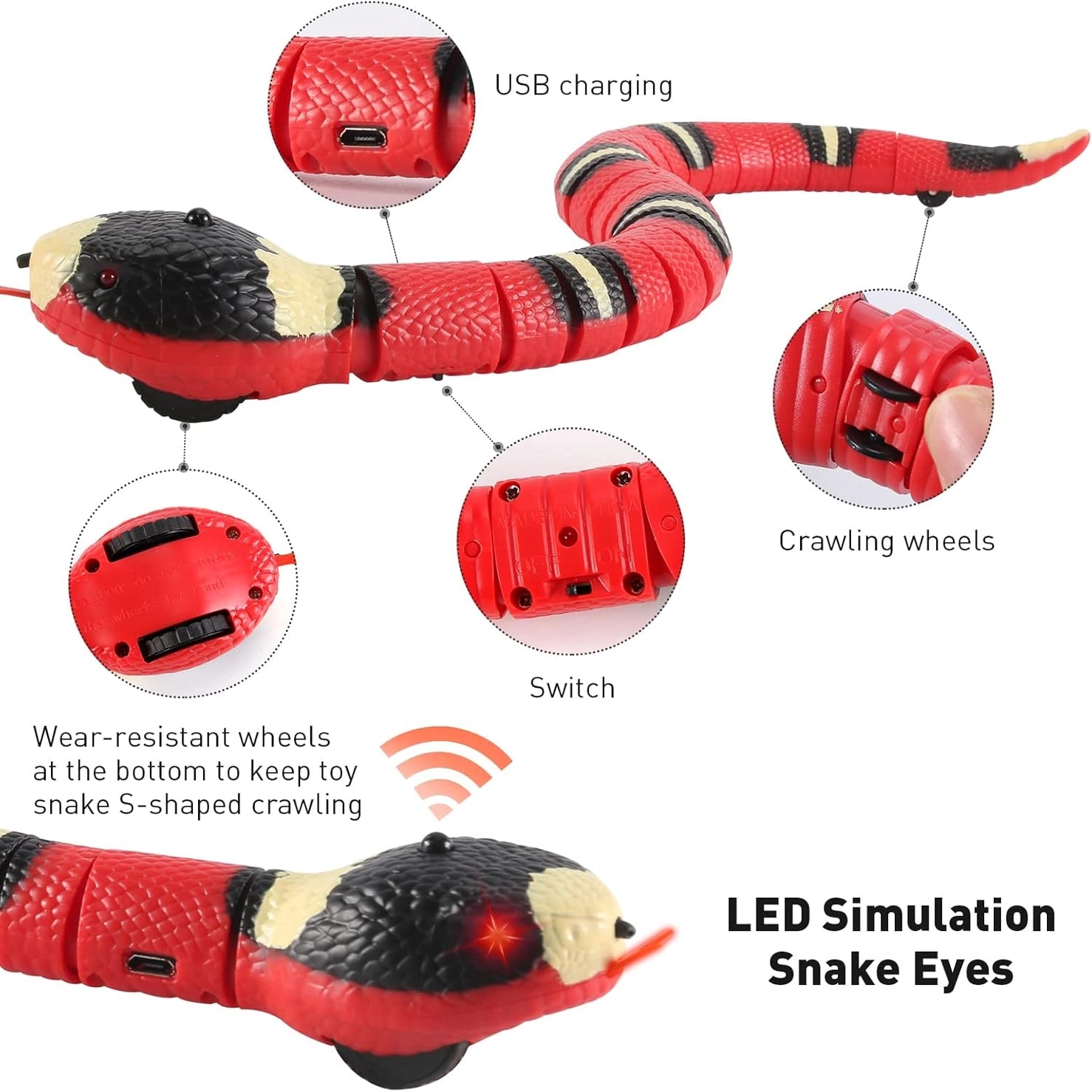 Vigor - Cat Toy Snake Recharable