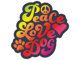 Dog Speak - Decal Peace Love Dog
