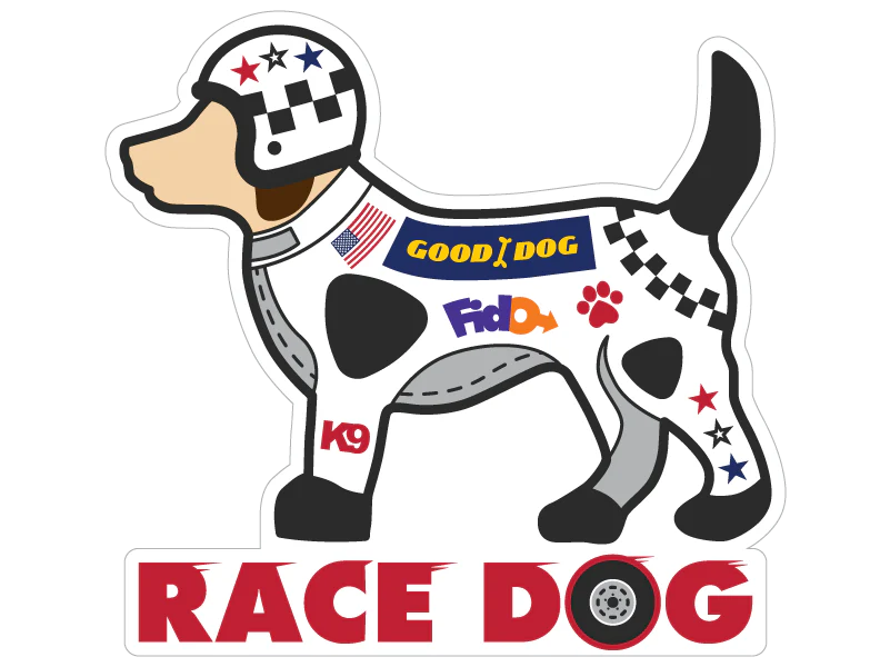 Dog Speak - Decal Race Dog