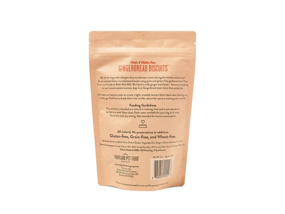 Portland Pet Food - Gingerbread Biscuits Dog Treats - Grain & Gluten Free