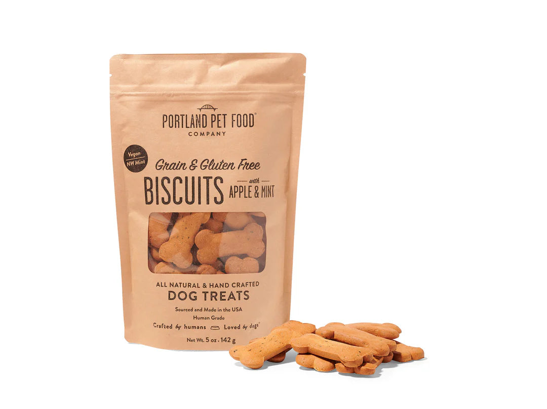 Portland Pet Food - Apple & Mint Biscuits Dog Treats - Grain & Gluten Free