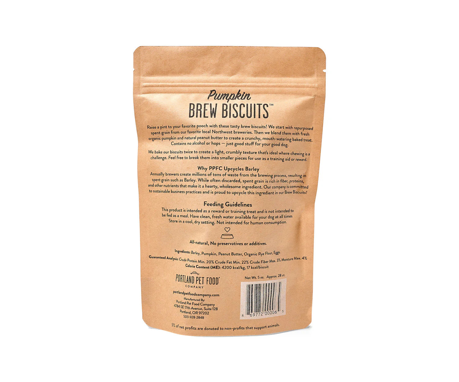 Portland Pet Food - Pumpkin Brew Biscuits Dog Treats
