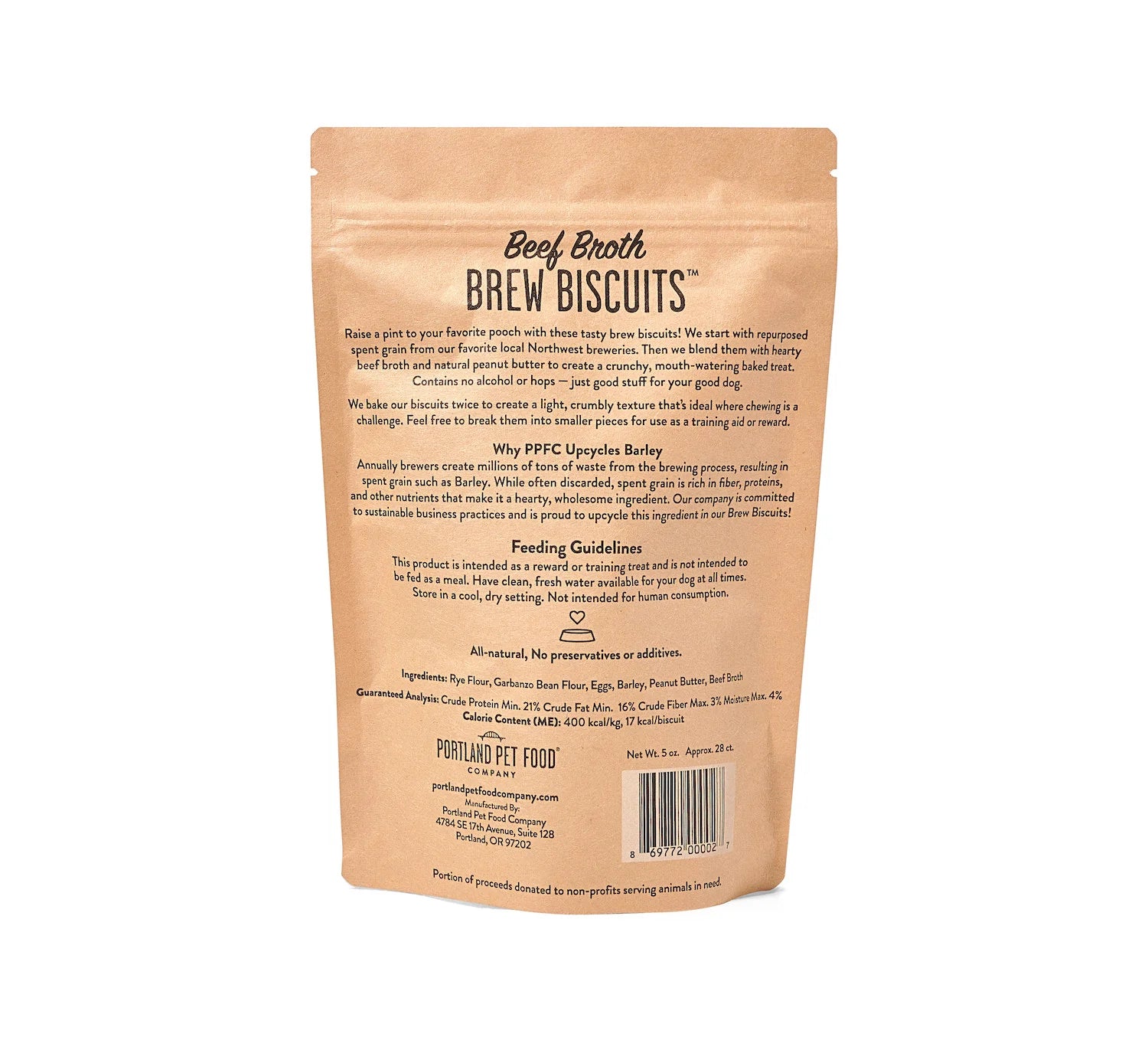 Portland Pet Food - Beef Broth Brew Biscuits Dog Treats