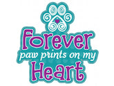 Dog Speak - Decal Forever Paw Prints on My Heart