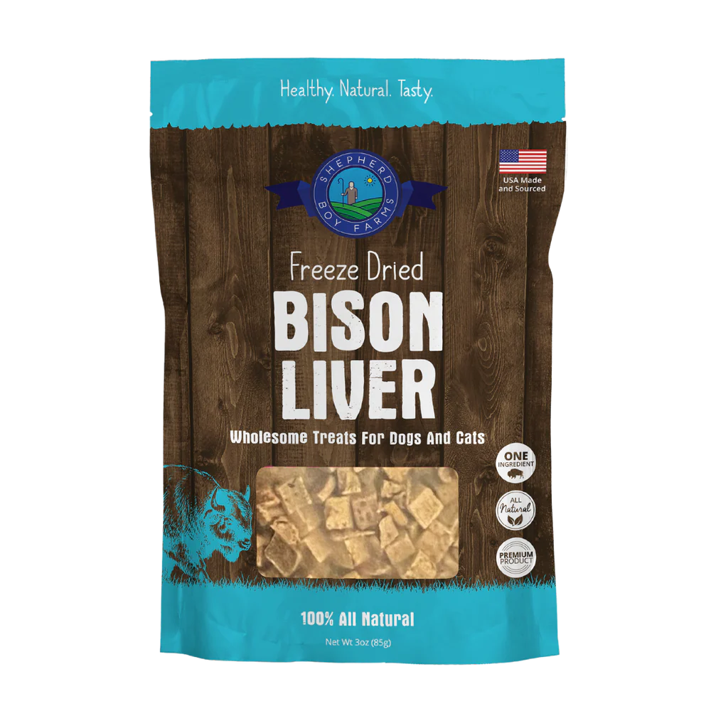 Shepherd Boy Farms - Bison Liver Freeze Dried Dog & Cat Treats