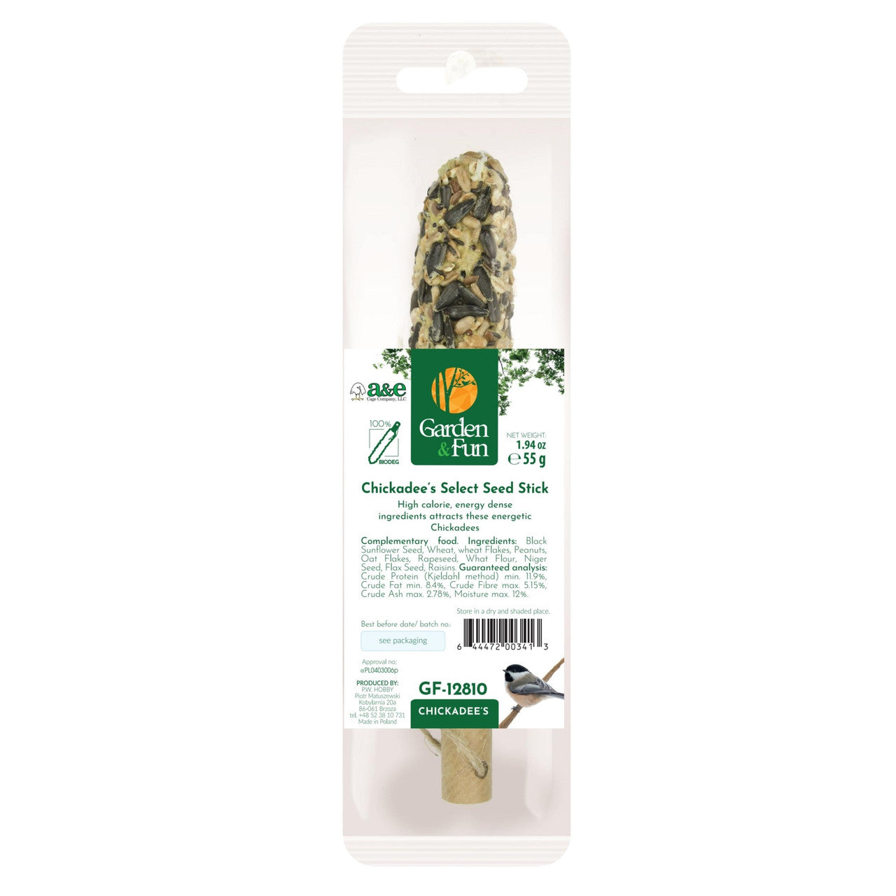 A & E Cage Company - Smakers Food Stick for Birds & Squirrels - Southern Agriculture 