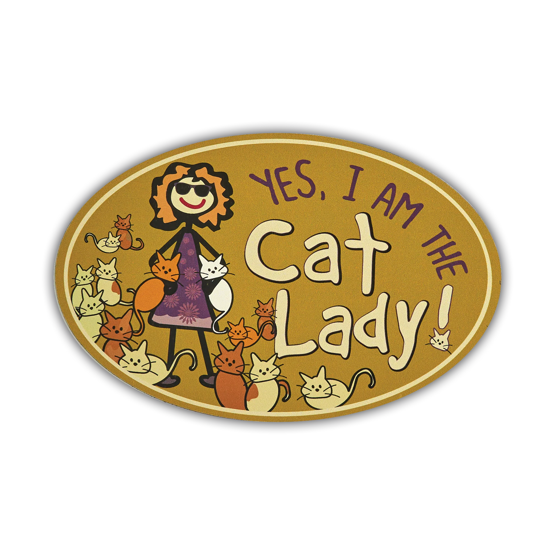 Dog Speak - Magnet Flexible "Yes, I Am A The Cat Lady"