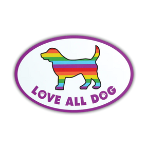 Dog Speak - Magnet Love All Dog Oval