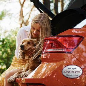 Dog Speak - Magnet Wine is Good Dogs are Great