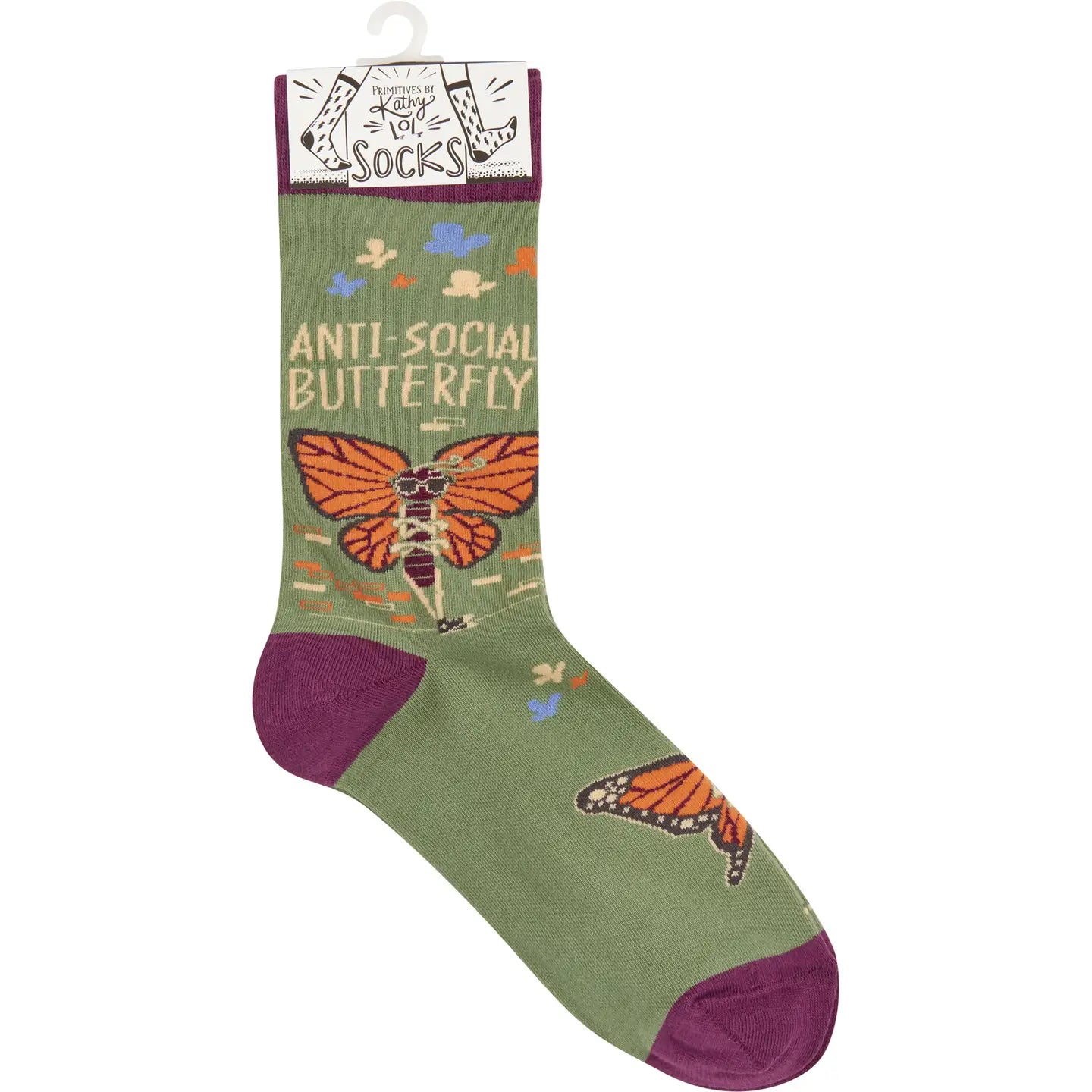 Primitives by Kathy - Socks Anti-Social Butterfly