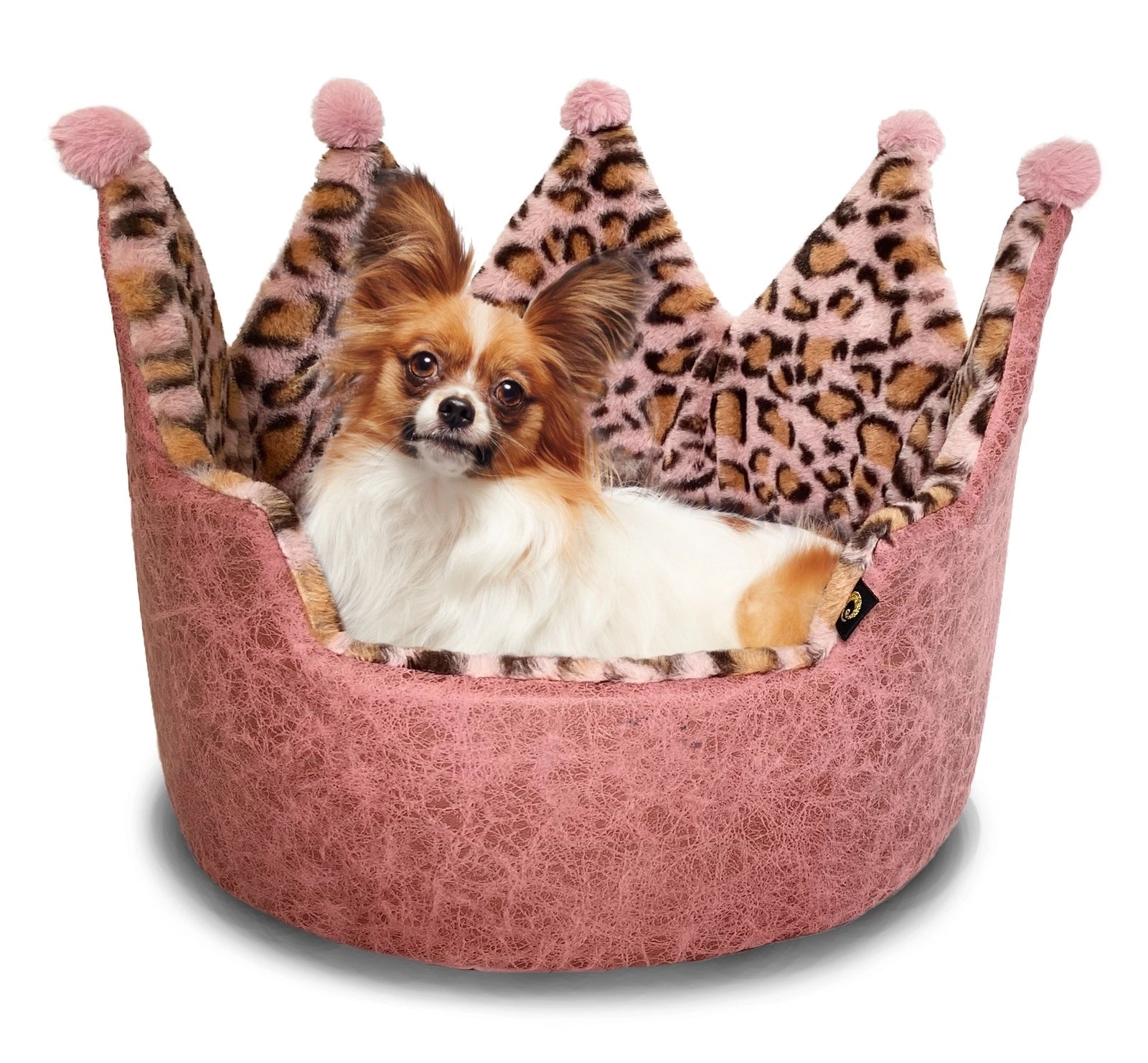Precious Tails - Leopard Print Crown Pet Bed - Southern Agriculture 