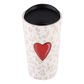 Glory Haus - Mug Travel Red Heart Cheetah