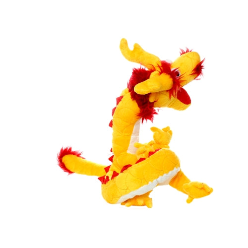 Tuffy Dog Toys - Mighty Dragon Yellow Plush Squeaky Dog Toy