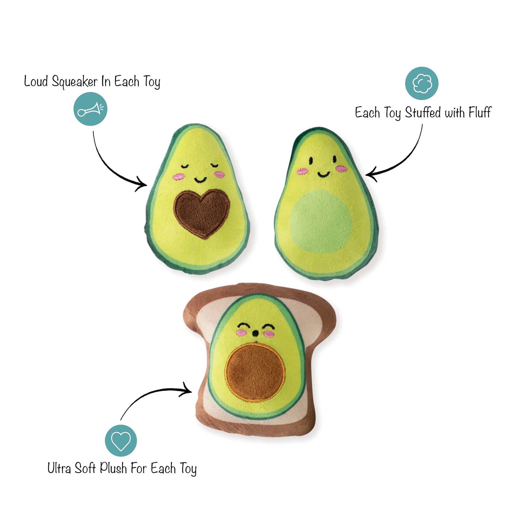 Petshop by Fringe Studio - Dog Toy 3 Pc Set Let's Get Avo Control!