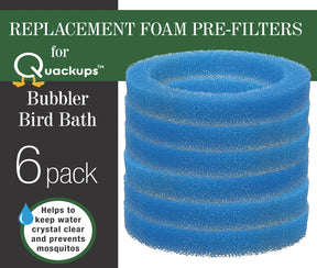 Quackups - Replacement Foam Pre-Filters for Bubbler Bird Bath